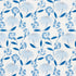Bouquet Toss fabric in afternoon blue color - pattern number 177852 - by Schumacher in the Celerie Kemble collection