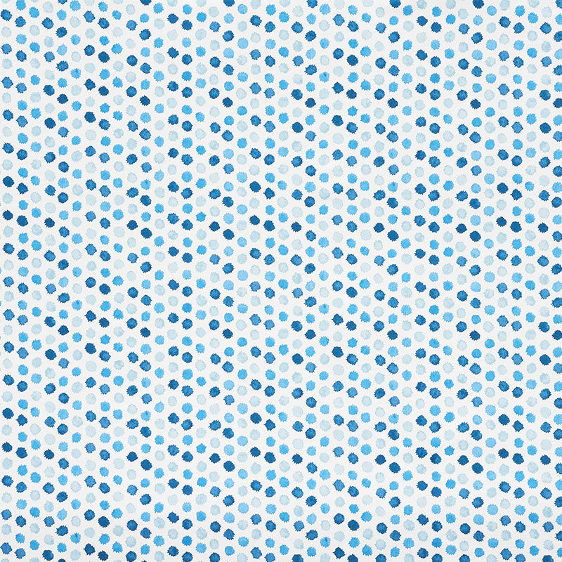 Mini Bursts fabric in blues color - pattern number 177872 - by Schumacher in the Celerie Kemble collection