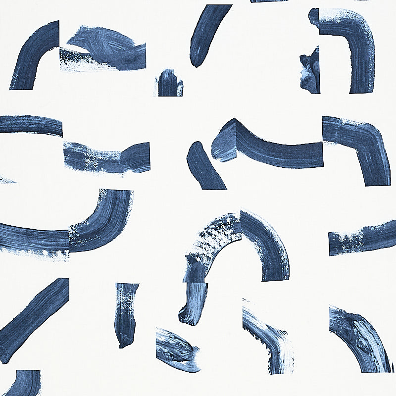 Sepiessa fabric in navy color - pattern number 177894 - by Schumacher in the Caroline Z Hurley collection