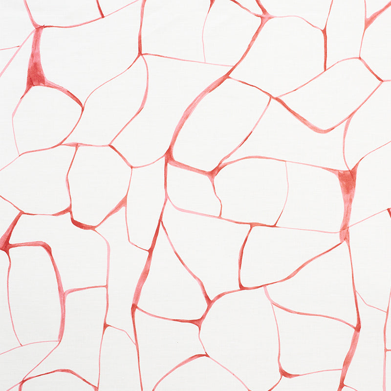 Filigree fabric in coral color - pattern number 177921 - by Schumacher in the Porter Teleo collection