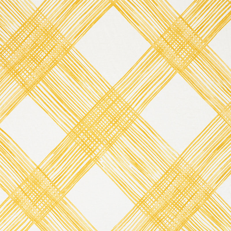 Traverse fabric in yellow color - pattern number 177952 - by Schumacher in the Porter Teleo collection