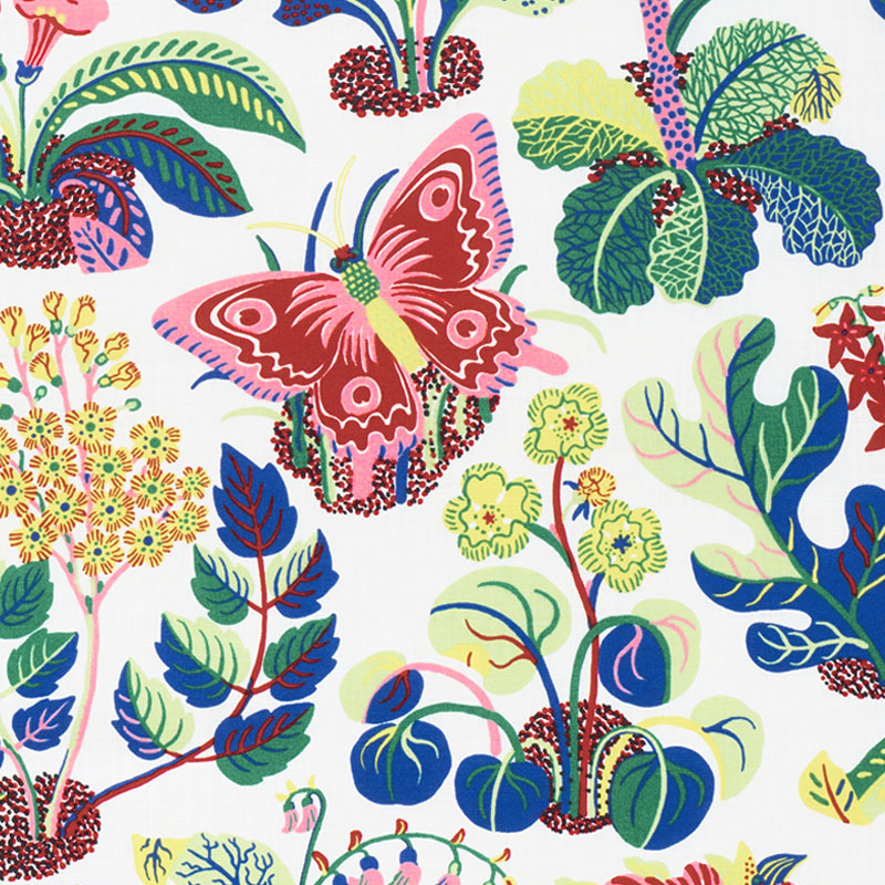 Exotic Butterfly Indoor Outdoor fabric in spring color - pattern number 177980 - by Schumacher in the Indoor-Outdoor Prints &amp; Wovens collection