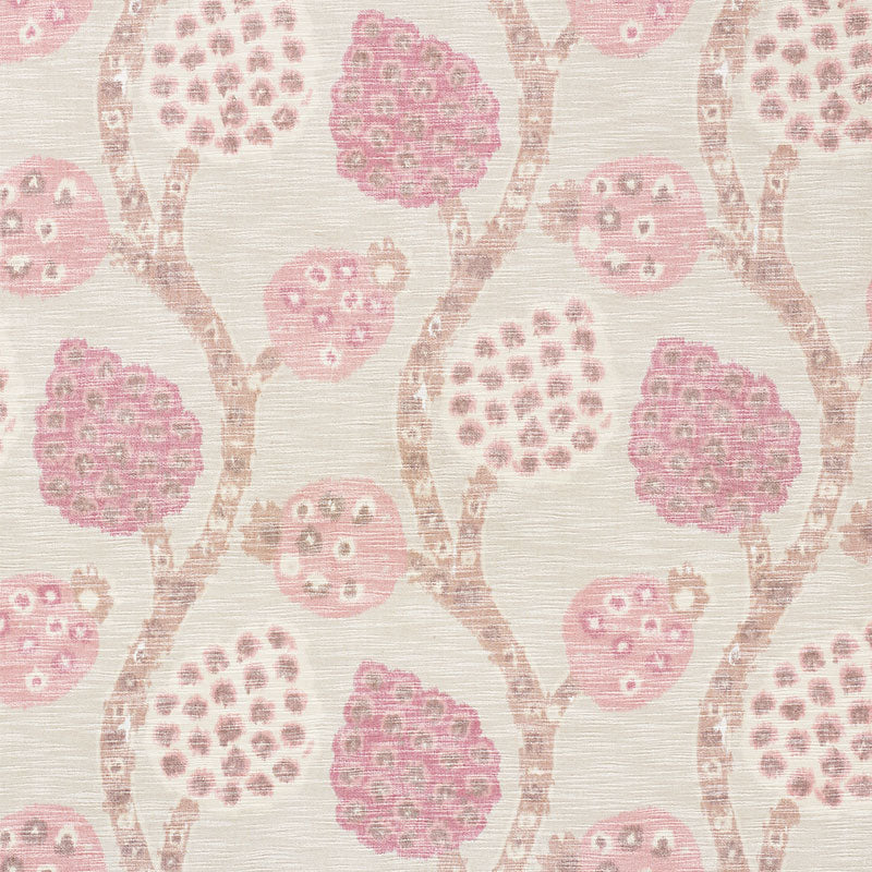 Annabel Warp Print fabric in rose color - pattern number 177990 - by Schumacher in the New Traditional collection
