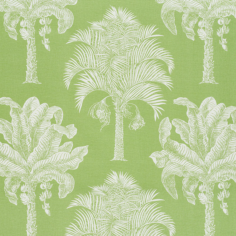 Grand Palms fabric in leaf color - pattern number 178000 - by Schumacher in the New Traditional collection