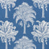Grand Palms fabric in blue color - pattern number 178002 - by Schumacher in the New Traditional collection