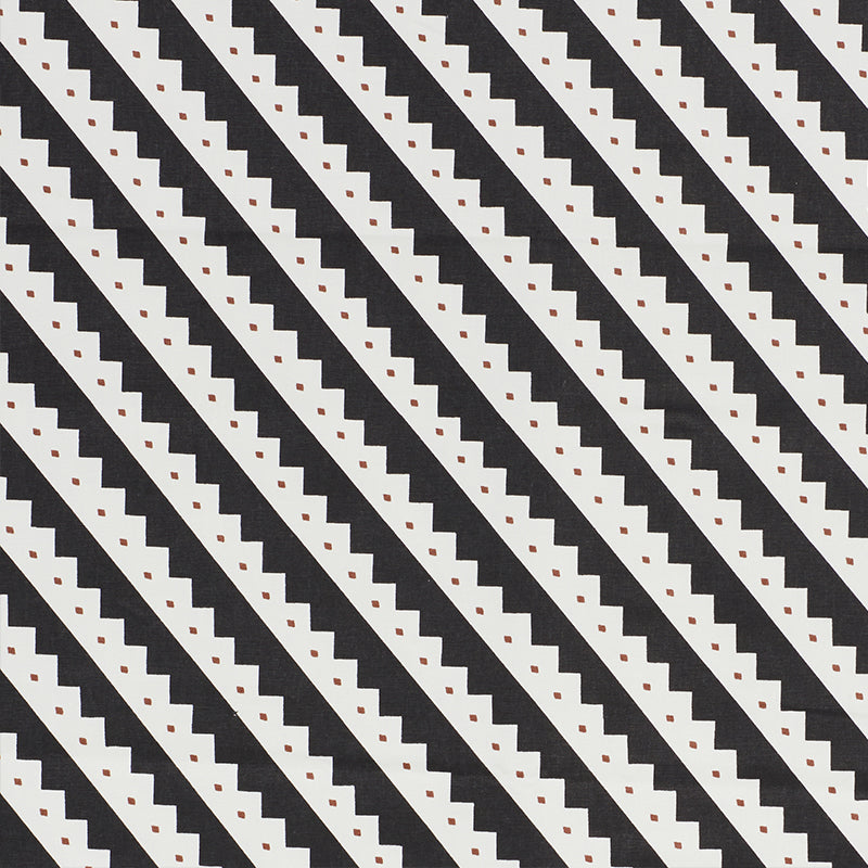 Zeppelin fabric in black color - pattern number 178021 - by Schumacher in the Club Cavalier collection