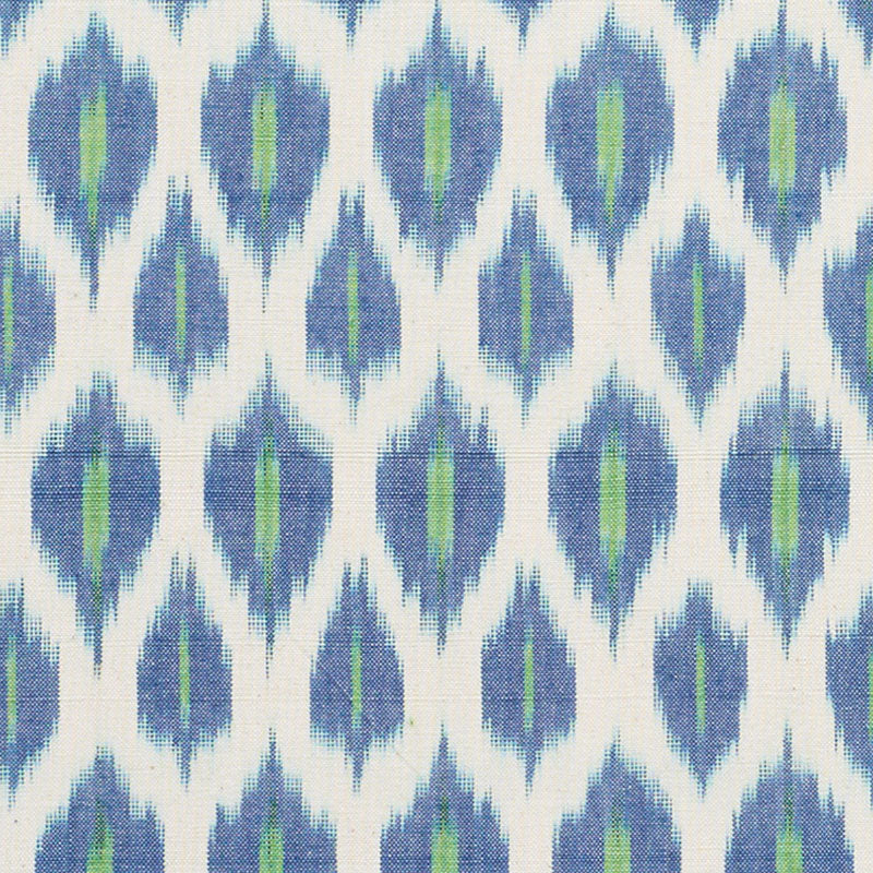 Presidio Ikat fabric in peacock color - pattern number 178060 - by Schumacher in the Free Spirit collection