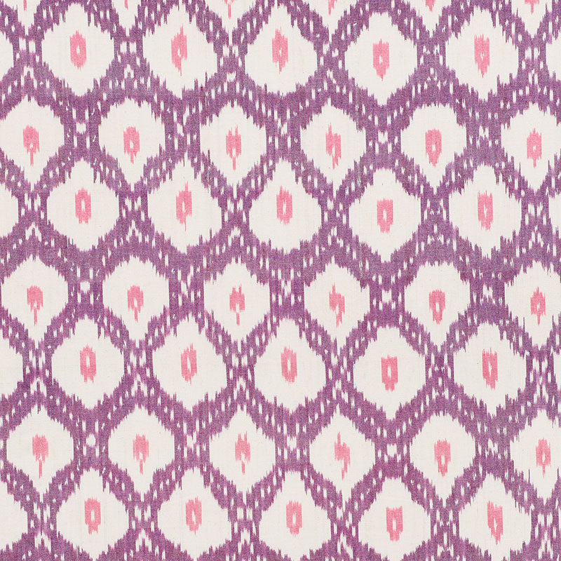 Indio Ikat fabric in purple color - pattern number 178072 - by Schumacher in the Free Spirit collection