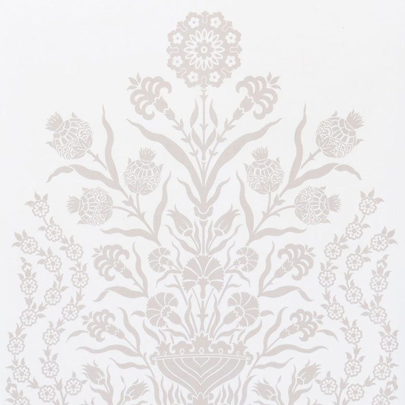 Iznik Sheer fabric in natural color - pattern number 178091 - by Schumacher in the Ottoman Chic collection