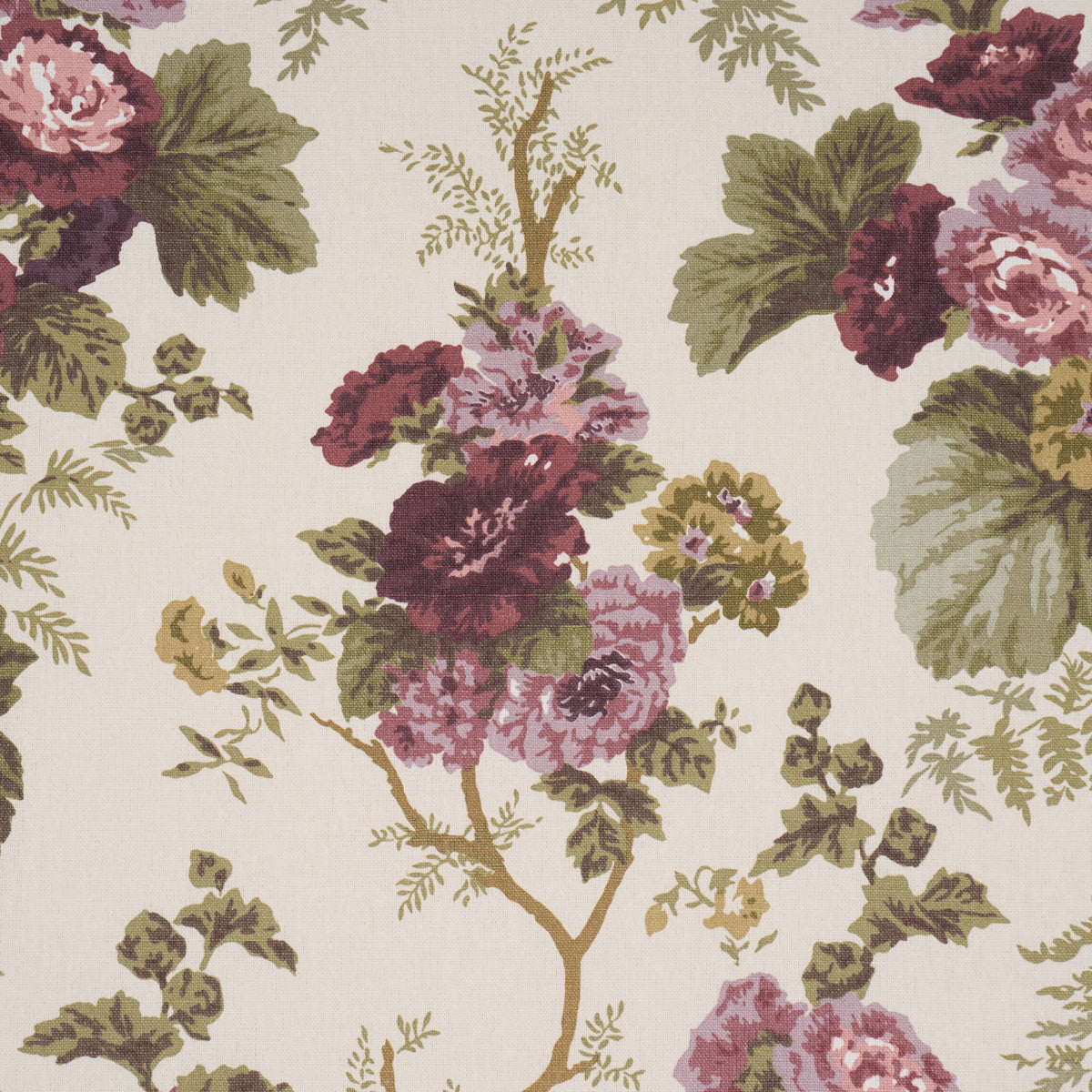 Wycombe Park fabric in Aubergine color - pattern number 178115 - by Schumacher in the Schumacher Classics collection