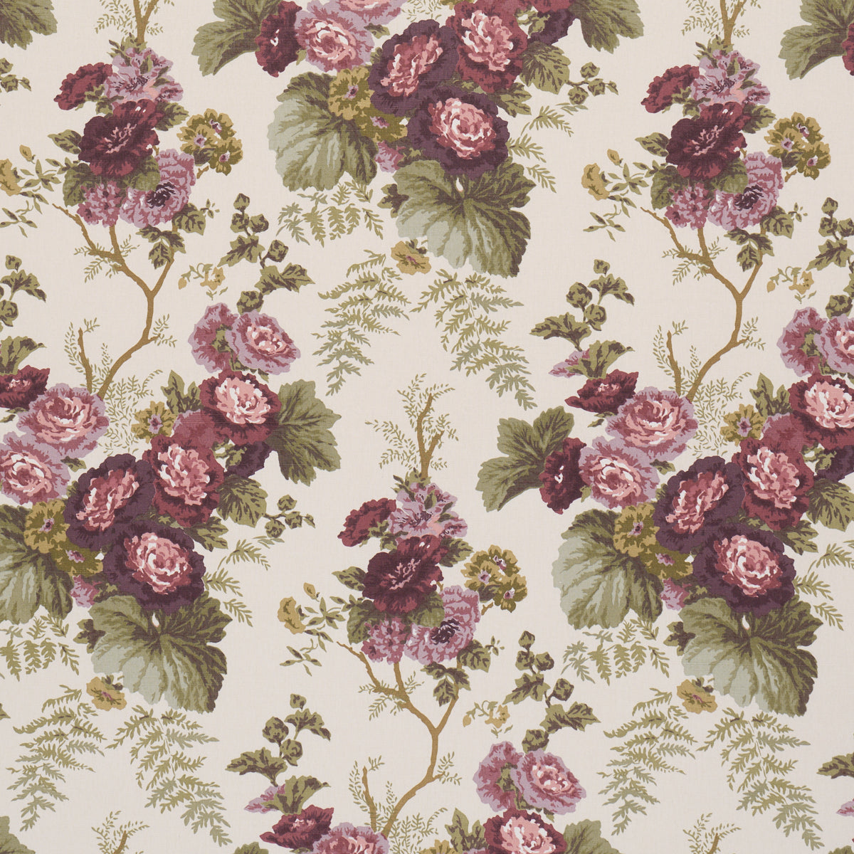 Wycombe Park fabric in Aubergine color - pattern number 178115 - by Schumacher in the Schumacher Classics collection