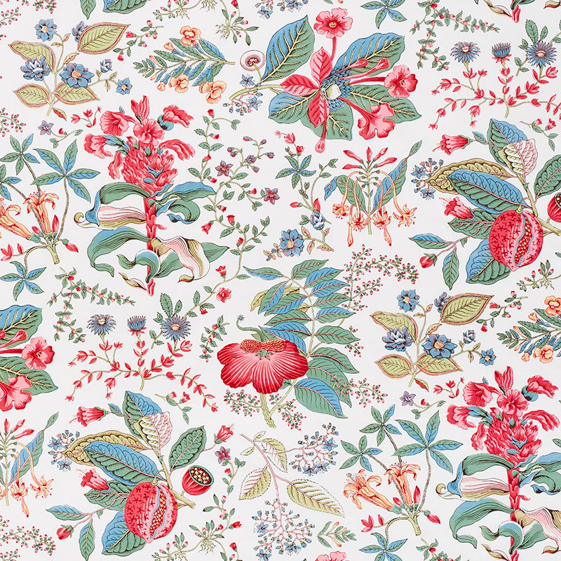 Pomegranate Botanical fabric in document color - pattern number 178121 - by Schumacher in the Schumacher Classics collection