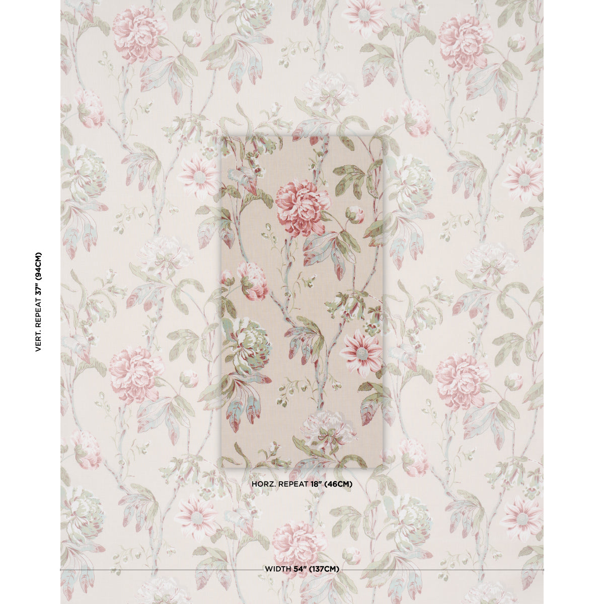 Daydream fabric in Soft Ivory color - pattern number 178143 - by Schumacher in the Schumacher Classics collection
