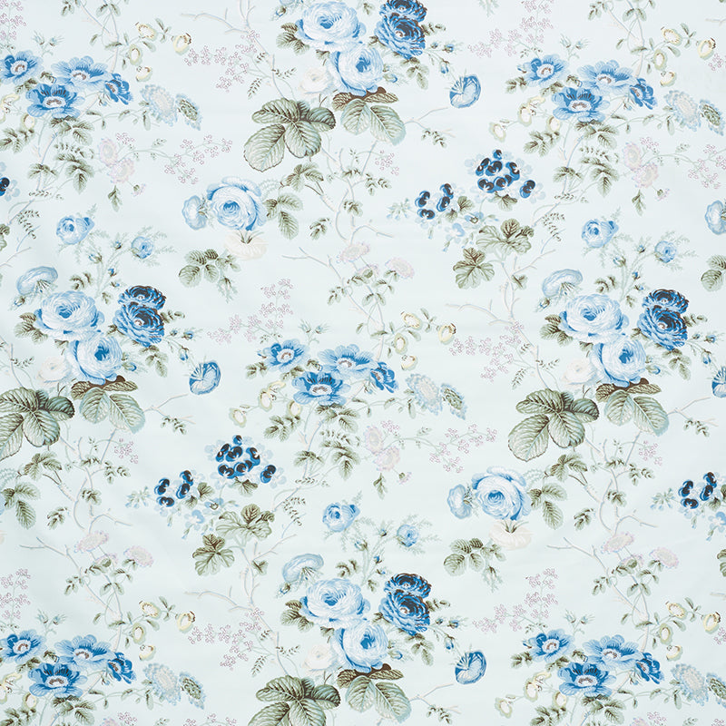 Salisbury Chintz fabric in celadon color - pattern number 178150 - by Schumacher in the Schumacher Classics collection