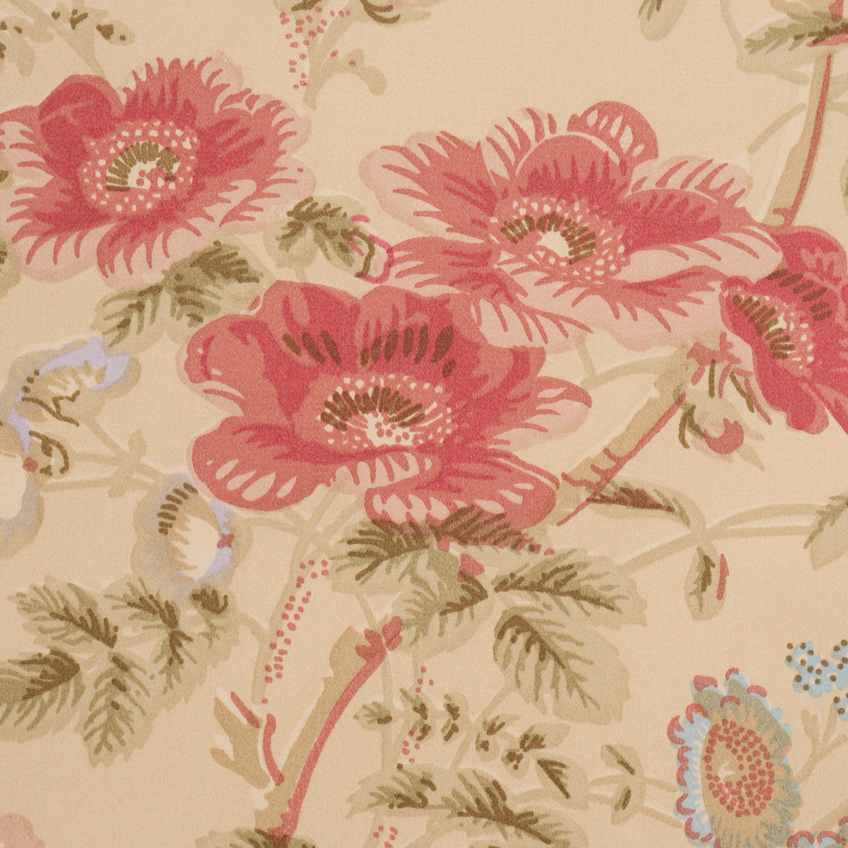 Salisbury Chintz fabric in Butter color - pattern number 178157 - by Schumacher in the Schumacher Classics collection