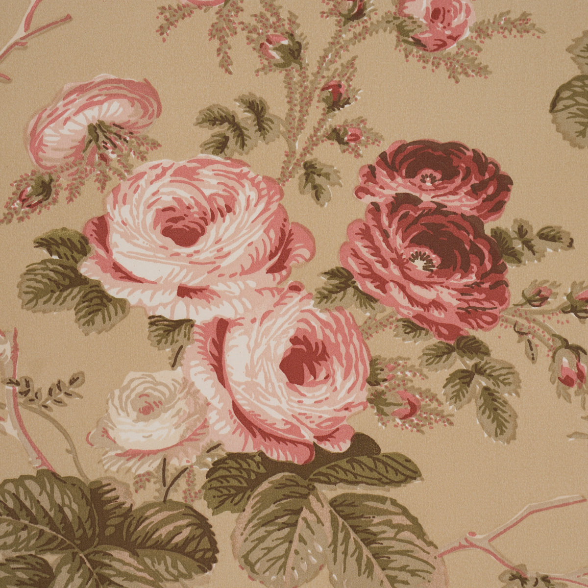 Salisbury Chintz fabric in Tobacco color - pattern number 178158 - by Schumacher in the Schumacher Classics collection