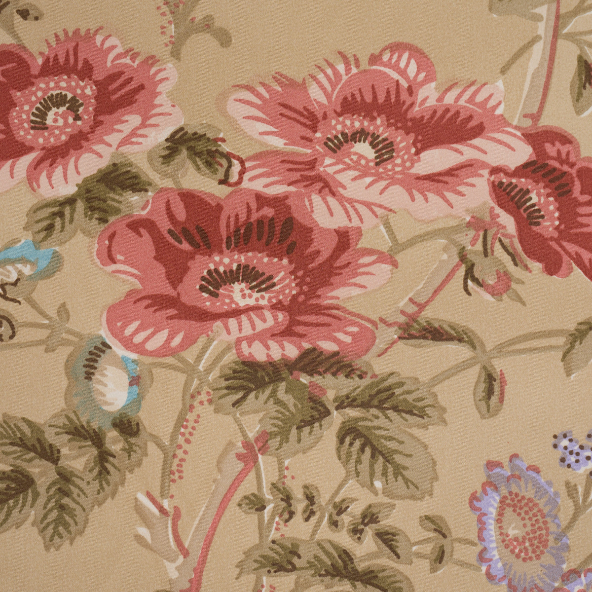 Salisbury Chintz fabric in Tobacco color - pattern number 178158 - by Schumacher in the Schumacher Classics collection