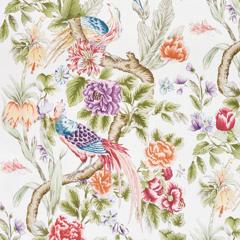 Majestic Garden fabric in document color - pattern number 178160 - by Schumacher in the Schumacher Classics collection