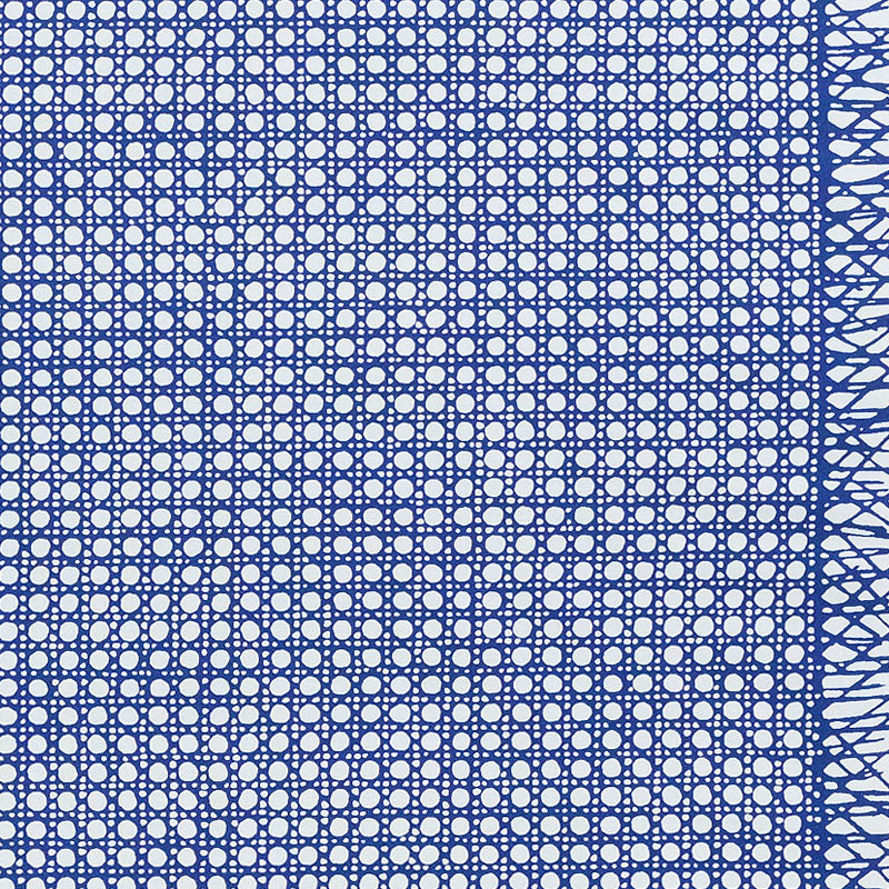 Sugar Cane fabric in navy color - pattern number 178190 - by Schumacher in the Vera Neumann collection