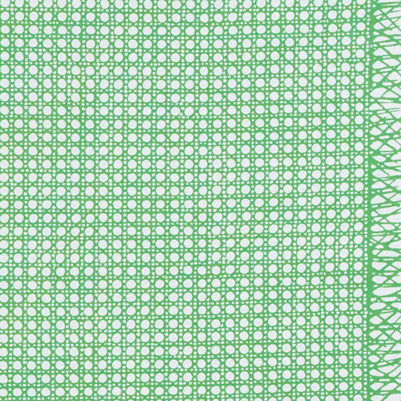 Sugar Cane fabric in green color - pattern number 178191 - by Schumacher in the Vera Neumann collection