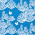 Fern Silhouette fabric in blue color - pattern number 178232 - by Schumacher in the Vera Neumann collection