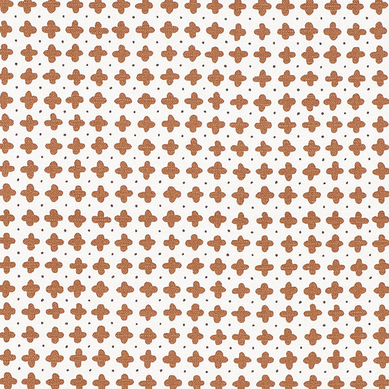 Polka fabric in brown color - pattern number 178242 - by Schumacher in the Vera Neumann collection