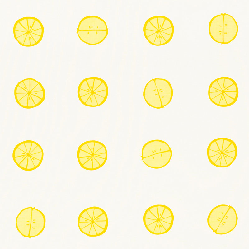 Lemonade fabric in lemon color - pattern number 178260 - by Schumacher in the Vera Neumann collection
