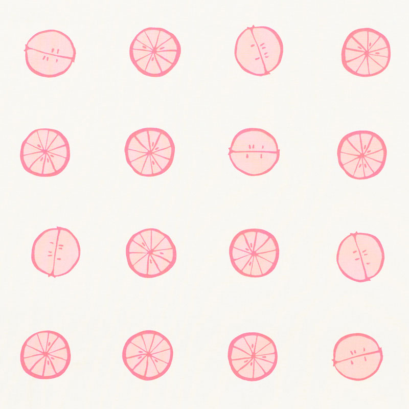 Lemonade fabric in grapefruit color - pattern number 178261 - by Schumacher in the Vera Neumann collection