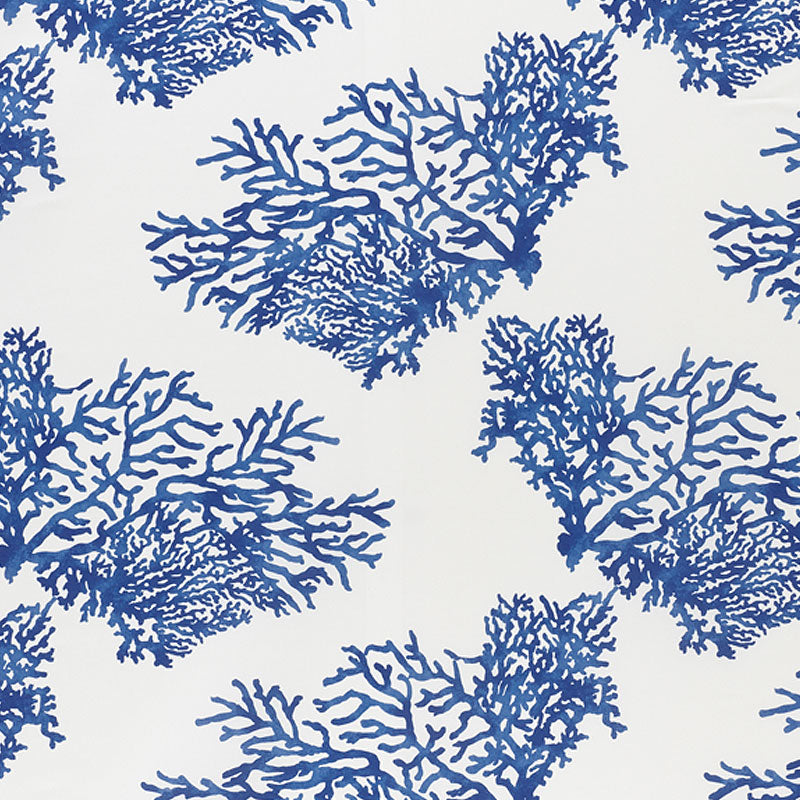 Great Barrier Reef II fabric in indigo color - pattern number 178290 - by Schumacher in the Indoor-Outdoor Prints &amp; Wovens collection