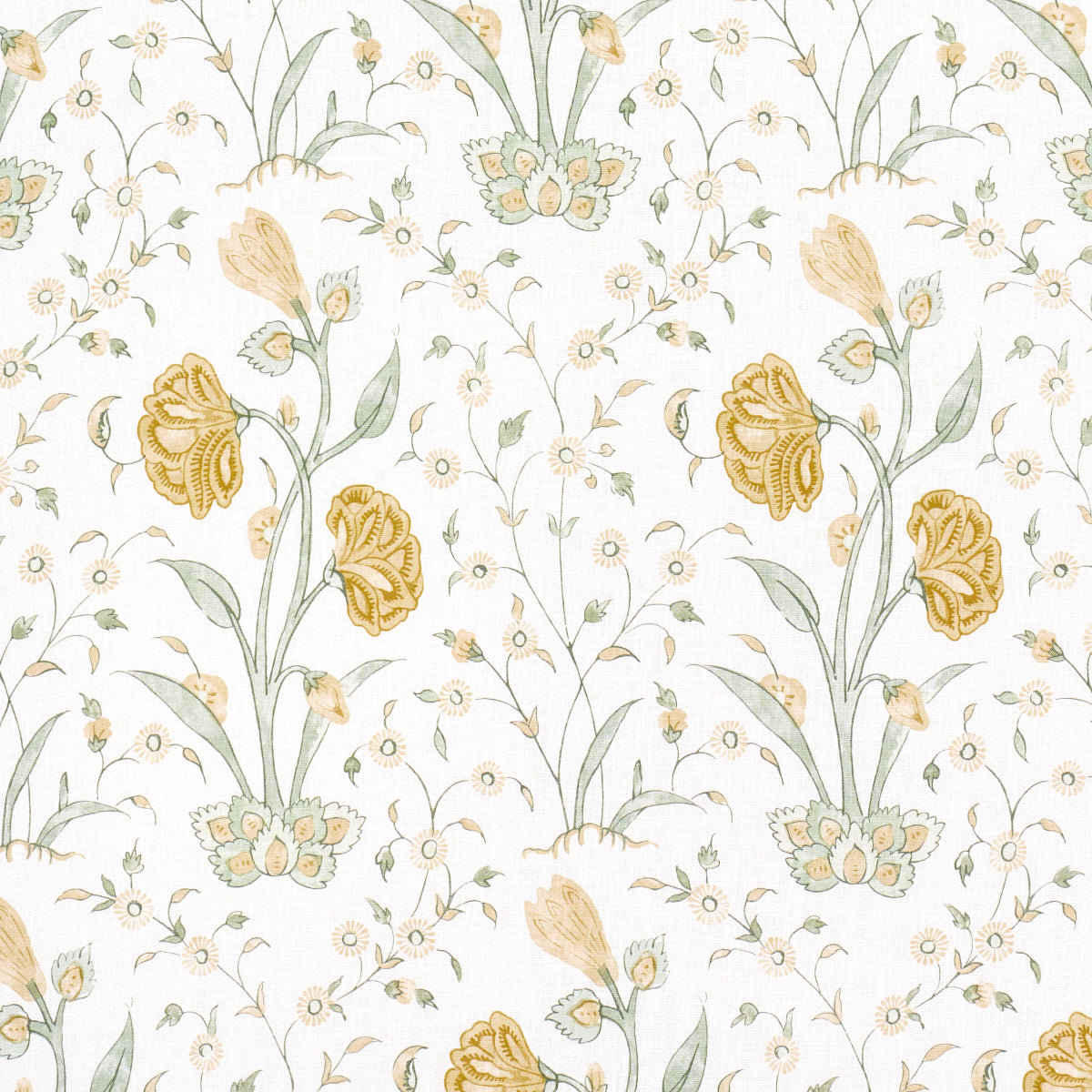 Khilana Floral Marigold 178333 Fabric by Schumacher - Fabric World