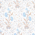 Khilana Floral fabric in sky color - pattern number 178334 - by Schumacher in the Jacaranda collection