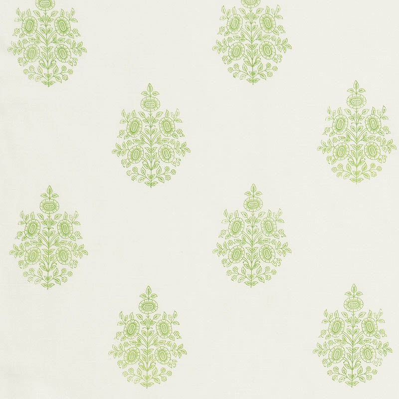 Asara Flower Sheer fabric in green color - pattern number 178371 - by Schumacher in the Patterned Sheers &amp; Casements collection