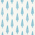 Juniper Block Print fabric in blue color - pattern number 178510 - by Schumacher in the Palampore collection