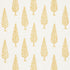 Juniper Block Print fabric in yellow color - pattern number 178512 - by Schumacher in the Palampore collection