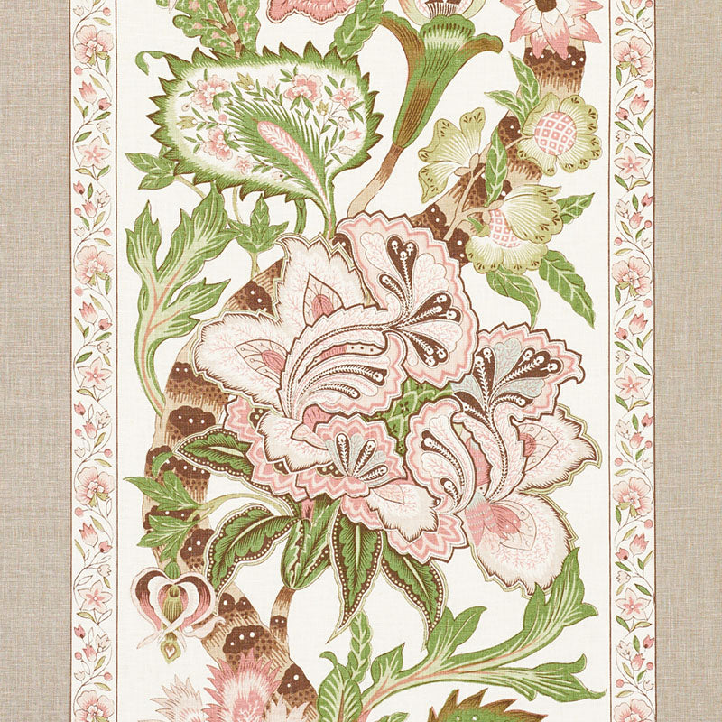 Anjou Stripe fabric in blush color - pattern number 178521 - by Schumacher in the Timothy Corrigan collection
