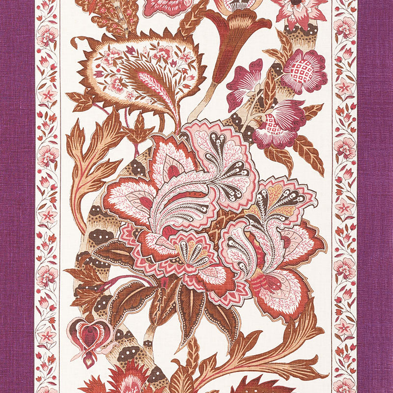 Anjou Stripe fabric in rose color - pattern number 178523 - by Schumacher in the Timothy Corrigan collection