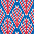 Bodhi Tree fabric in blue and red color - pattern number 178561 - by Schumacher in the Johnson Hartig collection
