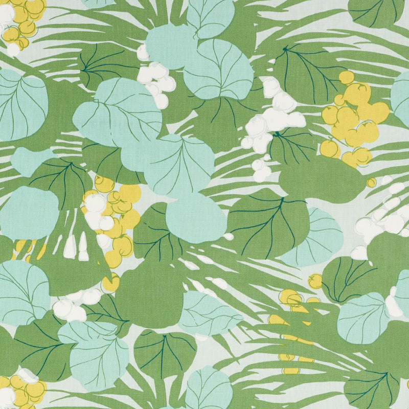 Sea Grapes fabric in palm color - pattern number 178630 - by Schumacher in the Tropicana collection