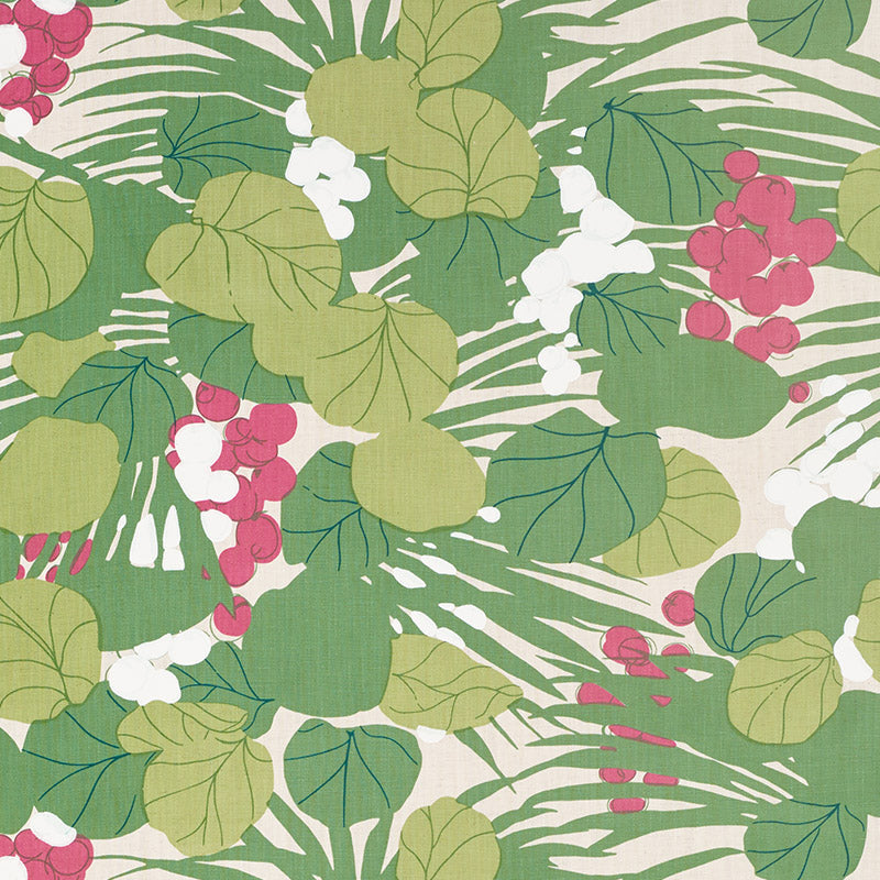 Sea Grapes fabric in tropical color - pattern number 178631 - by Schumacher in the Tropicana collection