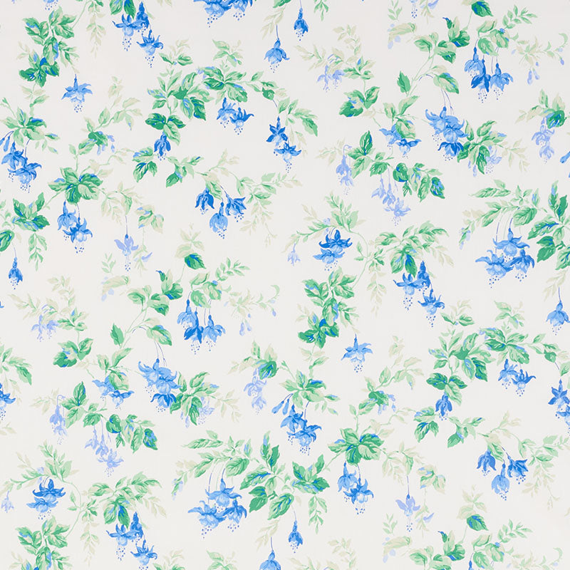 Garden Gate Chintz fabric in cobalt color - pattern number 178680 - by Schumacher in the Revisit Of Popular Patterns collection