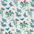 Baudin Butterfly Chintz fabric in turquoise color - pattern number 178721 - by Schumacher in the Schumacher Classics collection
