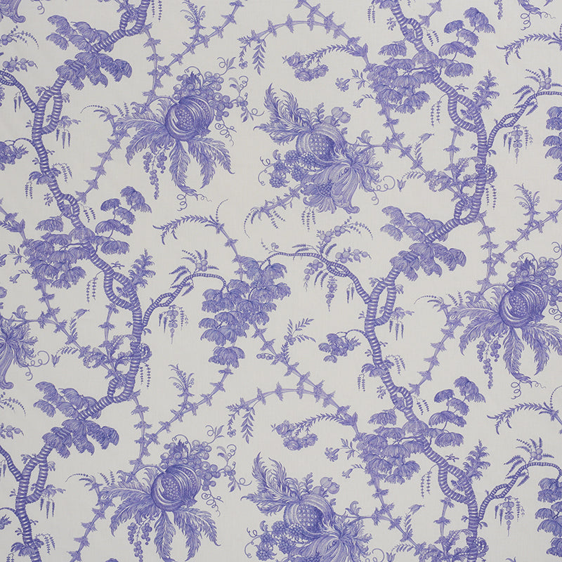 San Cristobal Toile fabric in purple color - pattern number 178732 - by Schumacher in the Schumacher Classics collection