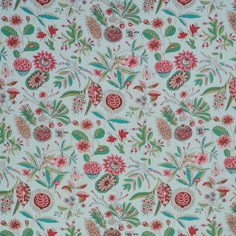 Roca Redonda fabric in mineral and pink color - pattern number 178770 - by Schumacher in the Schumacher Classics collection