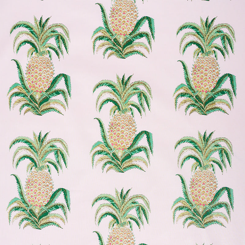 Pineapples Chintz fabric in blush color - pattern number 178802 - by Schumacher in the Isola Indoor/Outdoor collection