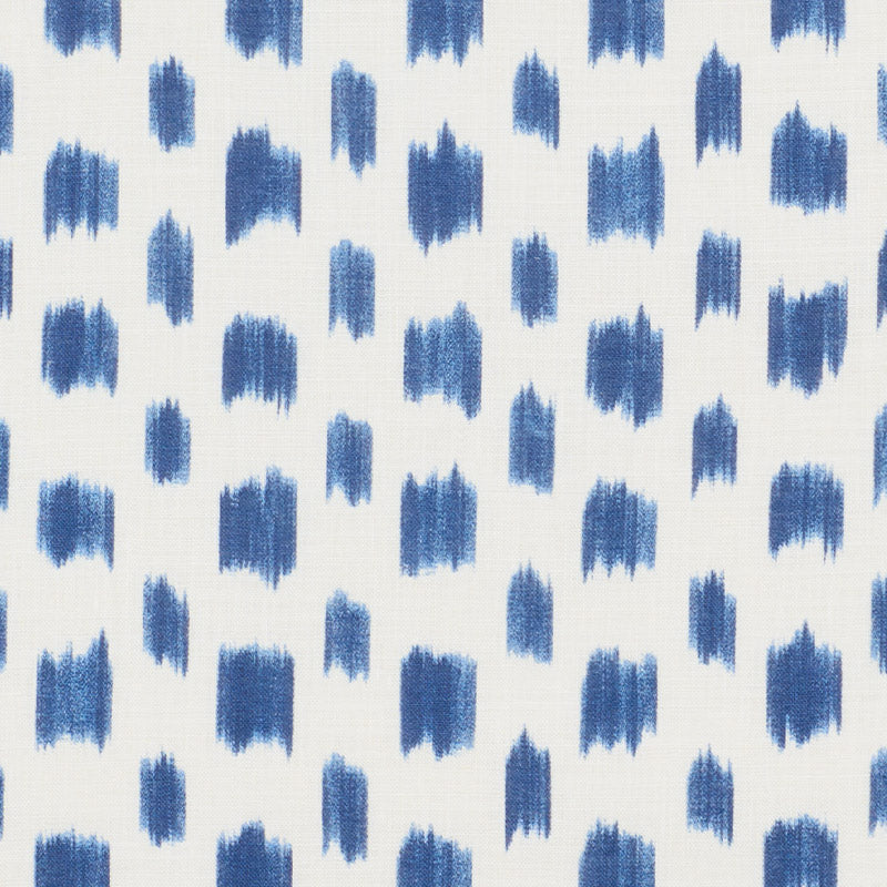 Izmir Ikat fabric in blue color - pattern number 179010 - by Schumacher in the Schumacher X Williams Sonoma collection