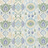 Elizia Ikat fabric in green and blue color - pattern number 179051 - by Schumacher in the New Traditional collection