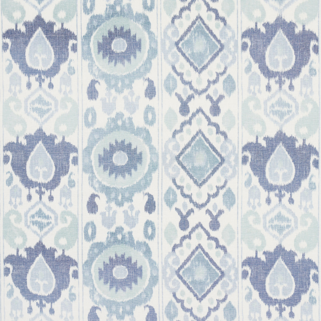 Elizia Ikat fabric in mineral and indigo color - pattern number 179053 - by Schumacher in the Ikat Collection collection