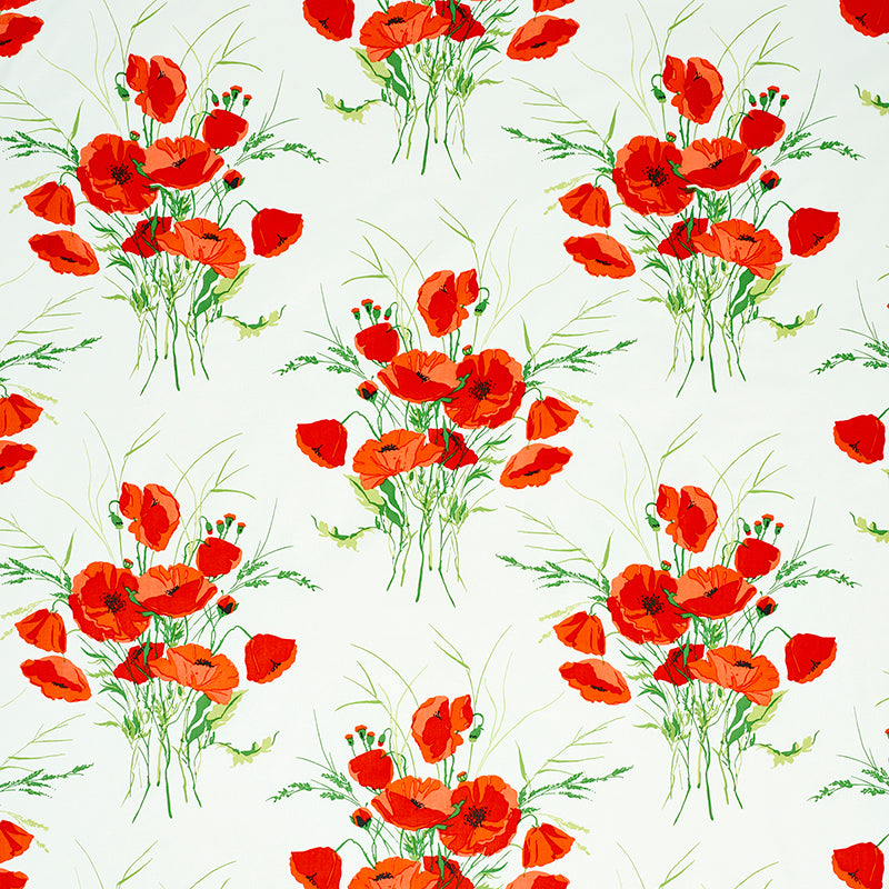 Joni Chintz fabric in red color - pattern number 179061 - by Schumacher in the Flower Power collection