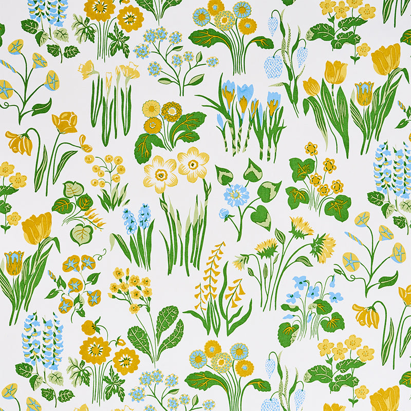 Carly fabric in sky color - pattern number 179081 - by Schumacher in the Flower Power collection