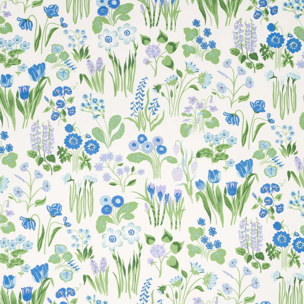 Carly fabric in blue bell color - pattern number 179082 - by Schumacher in the Moon River collection